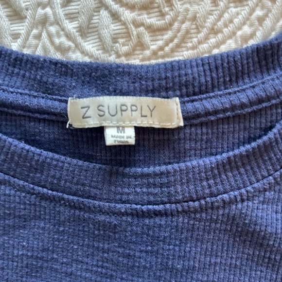 Z Supply Deep Blue Short Sleeve Top - Picture 2 of 3